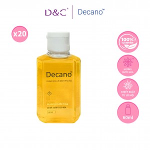 Combo 20 dung dịch vệ sinh phụ nữ Decano 60ml chiết xuất lô hội, dưỡng ẩm, thơm mát suốt ngày dài